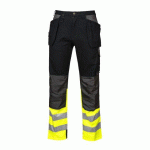 PROJOB 6522 PANTALON COTON - EN ISO 20471 CLASSE 1 JAUNE/NOIR - TAILLE 54