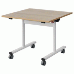 TABLE MALIBU RAB. 80X80 T4 DL STRA ALAISÉ ACACIA/BLC 9016