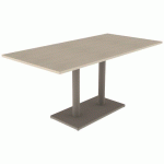 TABLE MENORCA 160X80 T6 ÉP 24 MM STR ABS ÉRABLE G./NOISETTE - MOBIDECOR