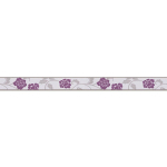 BRICOFLOR - FRISE PAPIER PEINT COULEUR BEIGE ET VIOLET FRISE TAPISSERIE À MOTIF FLEURI TENDANCE FRISE MURALE COLORÉ POUR SALON ET SALLE À MANGER