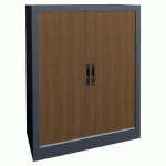 ARMOIRE RIDEAUX LAME RECOUVERTE L. 80 H. 102 CHÊNE CLAIR/ALU - ACIAL