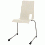 CHAISE COQUE SODA PIÈTEMENT LUGE ALU - BLANC PASTEL/GRIS ARGILE - RODET