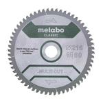 METABO HOJA DE SIERRA MULTI CUT - CLASSIC, 254X30 Z60 DP/DT 5°NEG (628285000)
