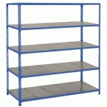 RAYONNAGE RAPID 2 1980X1525X455 5 TABLETTES METAL BLEU ÉPOXY