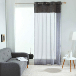 RIDEAU VOILAGE VALENTINA 140X240CM GRIS