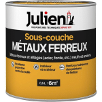 SOUS-COUCHE POUR MÉTAUX FERREUX - ASPECT MAT BLANC 0,5L - JULIEN - BLANC