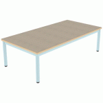 TABLE CARÉLIE 160X80 T1 STRAT POLY. ÉRABLE GOTL. BEIGE/LAGON - MOBIDECOR