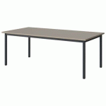 TABLE MALIBU 160X80 T3 4P STRA ABS GRIS U727/GRIS 7016