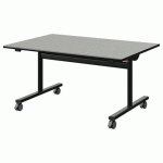 TABLE MALIBU RAB 120X80 T3 DL ST ISOS GRIS 1400/NO NOIR 9005