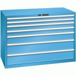 ARMOIRE BLEU CLAIR 1431X725X1000 AVEC 7 TIR. 200KG - LISTA