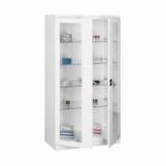 ARMOIRE DE RANGEMENT MÉDICALE À PORTES VITRÉES