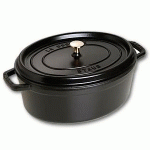 COCOTTE EN FONTE OVALE 33 CM NOIR MAT - STAUB - FONDAMENTALES