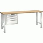ÉTABLIS BLANC GRIS 2000X800X850 CAP. 500KG ET 4 TIR. 75KG - LISTA