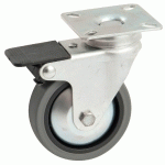 ROULETTE FIXE CAOUTCHOUC GRISE DIAMÈTRE 50MM - AVL - 518859AS