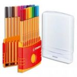 STABILO BOITE RIGIDE DE 20 FEUTRES DE COLORIAGE COLORIS ASSORTIS COLOR PARADE POINT88