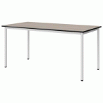 TABLE MALIBU 160X80 T6 4P STRA ACACIA/NOIR BLC 9016 - MANUTAN EXPERT