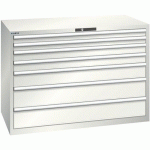 ARMOIRE BLANC GRIS 1431X725X1000 AVEC 7 TIR. 200KG - LISTA