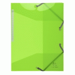 CHEMISE 3 RABATS À ÉLASTIQUES POLYPROPYLÈNE 5/10E IDERAMA PP - A4 - VERT ANIS - LOT DE 15
