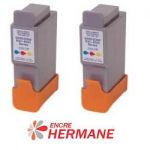 LOT DE 2 CARTOUCHES COMPATIBLE CANON BCI 24 COULEUR