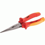 PINCE À BEC STRIÉ DEMI-ROND DROIT - BRANCHES BI-MATIÈRE ISOLÉES 1000V - LONGUEUR 200 MM SAM OUTILLAGE