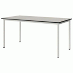 TABLE MALIBU 160X80 T6 4P STRA BLC SEL W911/NOIR BLC 9016