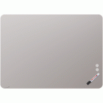 TABLEAU EN VERRE MAT 90X120CM - WARM GREY - COIN ARRONDI - LEGAMASTER