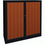 ARMOIRE À RIDEAUX 100 X 102 CM MERISIER/ANTHRACITE - MANUTAN COLLECTIVITÉS