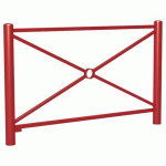 BARRIÈRE CARREFOUR 1.57 M - ZINC ROUGE FONCÉ 3004 - PROCITY