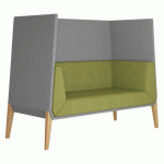 CANAPÉ GAIA - ISOLOIR 2 PLACES TISSU VERT