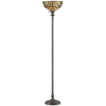 LAMPADAIRE LAMPADAIRE LAMPE DE SALON VERRE TIFFANY MÉTAL BRONZE H 177,8 CM