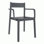 FAUTEUILS DANNA POLYPROPYLÈNE - GRIS FONCÉ - GARBAR