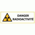 LOT DE 3 - SIGNALÉTIQUE DE DANGER W003 - RADIOACTIVITÉ - NORME ISO EN 7010 297 X 105 MM VINYLE SOUPLE AUTOCOLLANT