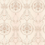 PAPIER PEINT AVEC MOTIFS ORNÉS ROSE | PAPIER PEINT FLORAL BAROQUE BEIGE & ROSE POUR SALLE DE BAIN | TAPISSERIE AVEC ORNEMENT POUR STYLE ROCOCO