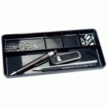 PLUMIER KLASSIK, PLASTIQUE, 5 COMPARTIMENTS, NOIR - LOT DE 5