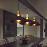 LOT DE 3 LUSTRE SUSPENSION ABAT-JOUR EN MÉTAL AJUSTABLE E27 POUR CHAMBRE BAR NOIR - NOIR