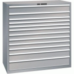 ARMOIRE GRIS PIGEON 1431X725X1450 AVEC 12 TIR. 200KG - LISTA