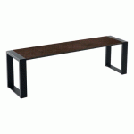 BANC BURGER 180 CM STRAT COMPACT CORTEN / ACIER NOIR