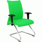 CHAISE FIXE ALBACETE ACCOUDOIRS RÉGLABLES - PISTACHE