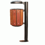 CORBEILLE URBINO SIMPLE NOIR/BOIS