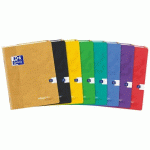 LOT DE 10 - CAHIER EASYBOOK KRAFT OXFORD AGRAFE 170 X 220 MM 96 PAGES SEYES ASSORTI