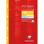 LOT DE 10 - COPIES DOUBLES BLEU SOUS ÉTUI A4 100 PAGES PERFORÉES GRANDS CARREAUX