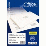 LOT DE 400 ETIQUETTES OFFICE STAR 485 X 254 MM - OFFICE STAR