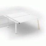 PÔLE DE 2 BUREAUX DROITS L 160 X P 80 CM, PIÉTEMENT BOIS MÉTAL BLANC - ARCH - ELÉMENT SUIVANT