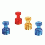 PORTE-MÉMO AIMANTÉ, DIAMÈTRE: 11 MM, JAUNE - LOT DE 5