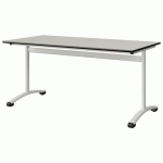 TABLE MALIBU 160X80 T6 DL STRA BLC SEL W911/NOIR BLC 9016