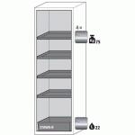 ARMOIRE SÉCURITÉ S-CLASSIC-90 S90.196.060.WDASR JAUNE