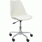 CHAISE DE BUREAU RUIDERA PVC - BLANC - FOROL