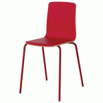 CHAISE MALIBU 4P T7 COQUE ROUGE U321 / ACIER ROUGE 3020 - MANUTAN EXPERT