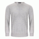 J.HARVEST & FROST MERINO U PULL-OVER HOMMES MÉLANGE GRIS CLAIR - TAILLE L