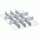 MATÉRIEL DE SUBDIVISION POUR TIROIRS 459X612X75MM - LISTA